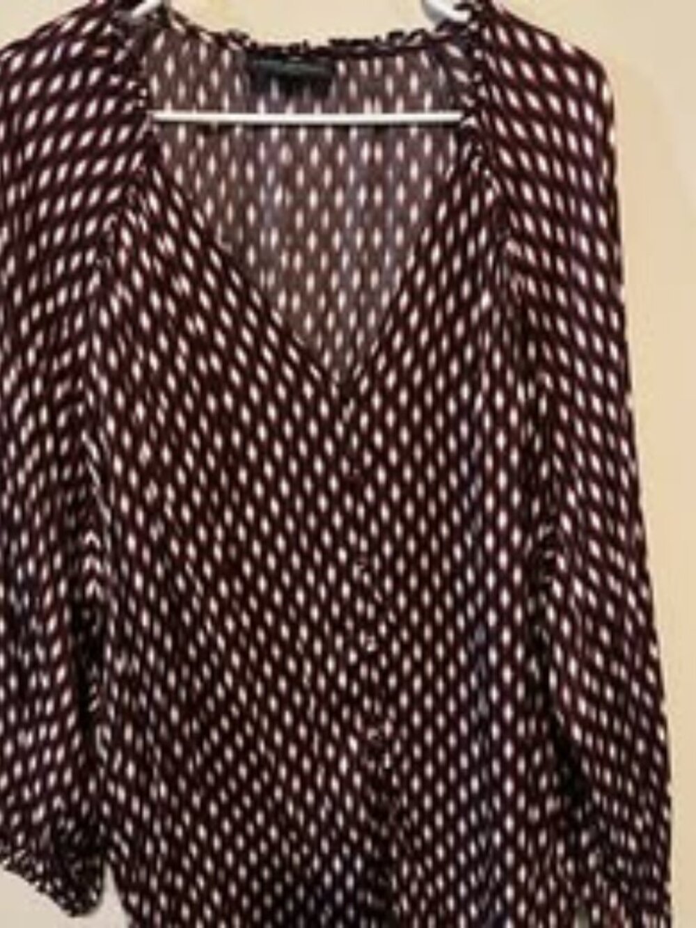 Lane Bryant Women's Blouse – Burgundy Print – Size 26/28